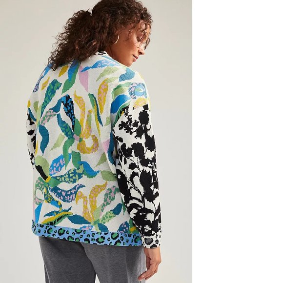 Anthropologie Maeve Savannah Contrast Cardigan - Picture 5 of 9